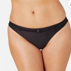 NWT Andie Swim Size Small The Riviera Bikini Bottom Black with Belt Trim